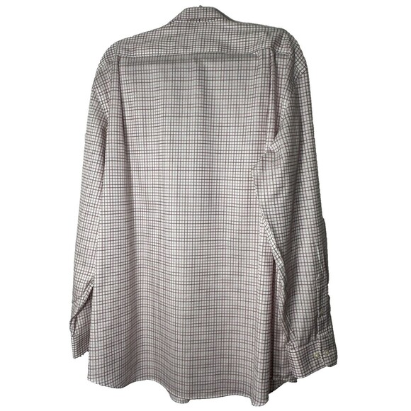 Pronto Uomo Dress Shirt Sz 17.5 36/37 Tall No Iron Classic Fit Egyptian Cotton - Picture 3 of 12